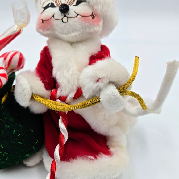 Annalee 2005 Mouse Santa Peppermint Sticks Christmas Figure Candy Read - Picture 5 of 16